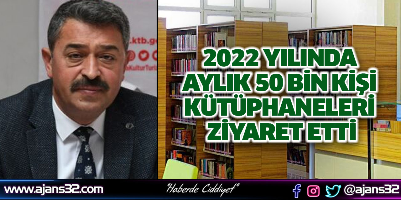 2022 Yılında Aylık 50 Bin Kişi Kütüphaneleri Ziyaret Etti