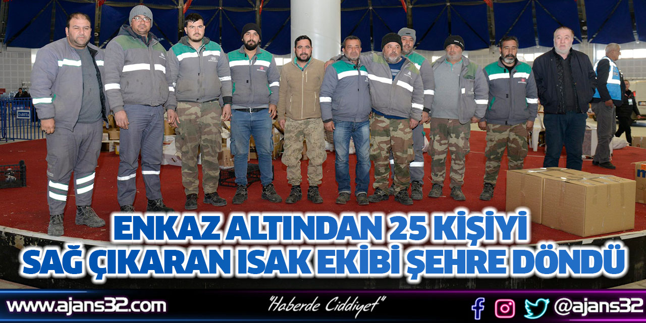 Enkaz Altından 25 Kişiyi Sağ Çıkaran ISAK Ekibi Şehre Döndü