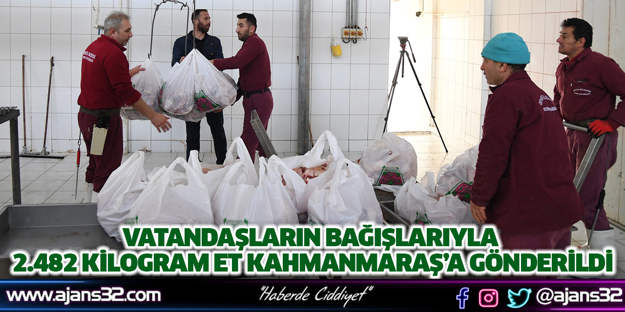 Vatandaşların Bağışlarıyla 2.482 Kilogram Et Kahmanmaraş’a Gönderildi