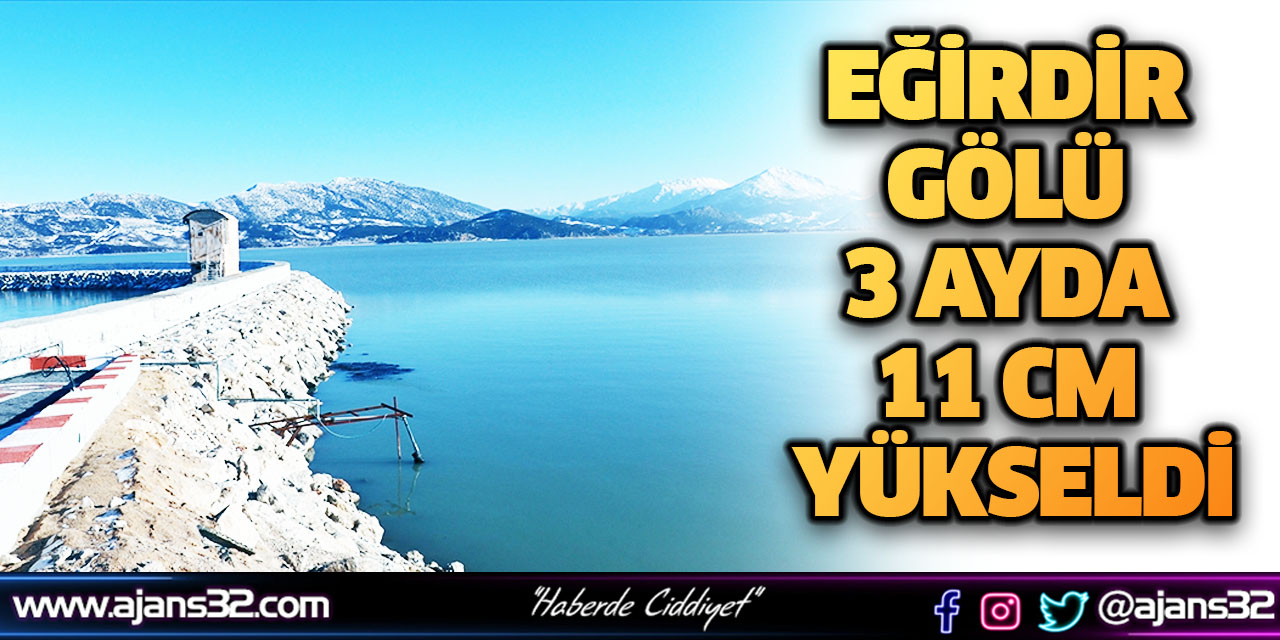 Eğirdir Gölü 3 Ayda 11 Cm Yükseldi