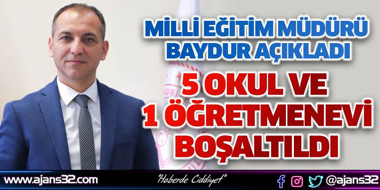 Isparta'da 5 Okul ve 1 Öğretmenevi Boşaltıldı