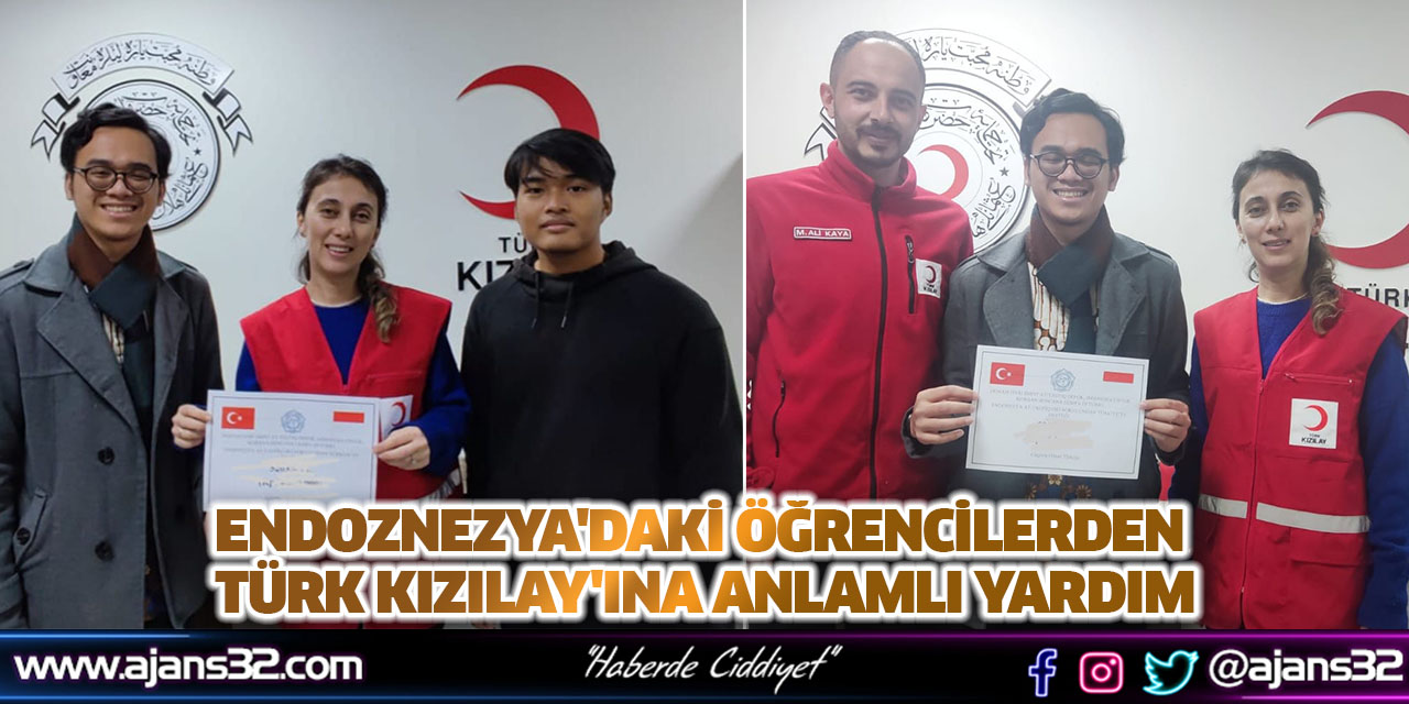 Endoznezya'daki Öğrencilerden Türk Kızılay'ına Anlamlı Yardım