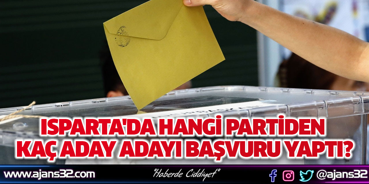 Isparta'da Hangi Partiden Kaç Aday Adayı Başvuru Yaptı?