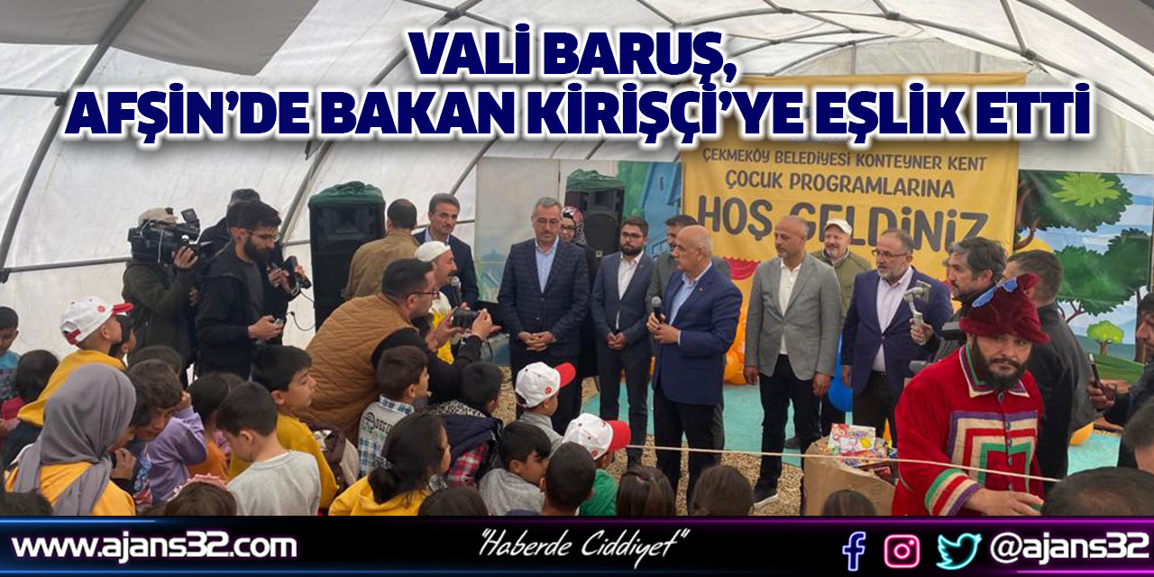 Vali Baruş, Afşin’de Bakan Kirişçi’ye Eşlik Etti