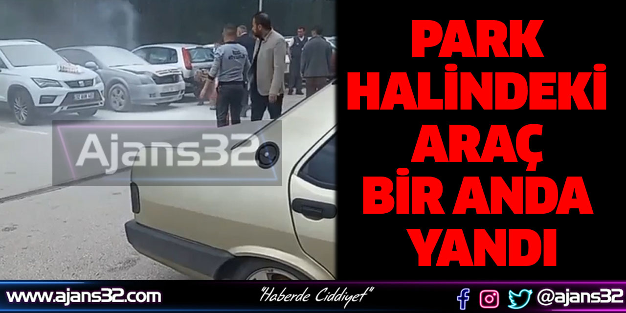 Park Halindeki Araç Bir Anda Yandı