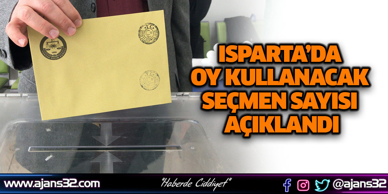 Isparta’da Oy Kullanacak Seçmen Sayısı Açıklandı