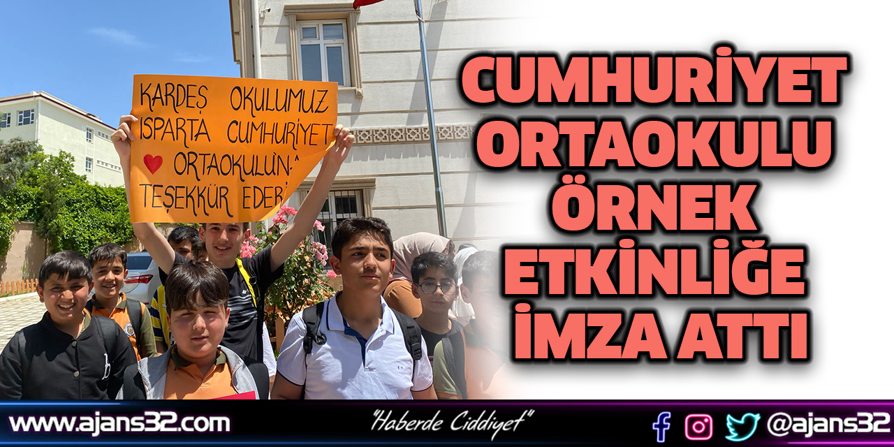 Cumhuriyet Ortaokulu Örnek Etkinliğe İmza Attı