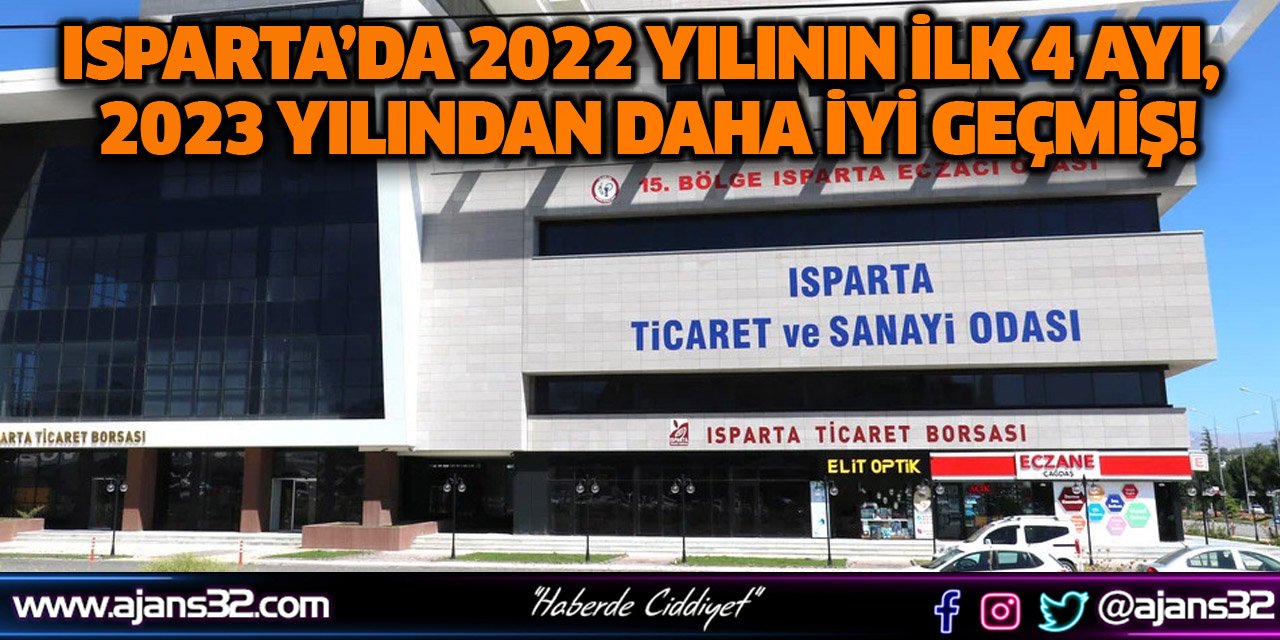 Isparta’da 2022 Yılının İlk 4 Ayı,  2023 Yılından Daha İyi Geçmiş!