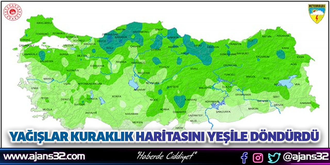 Yağışlar Kuraklık Haritasını Yeşile Döndürdü