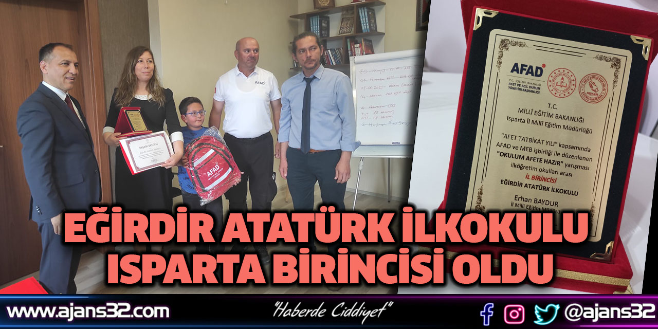 Eğirdir Atatürk İlkokulu Isparta Birincisi Oldu