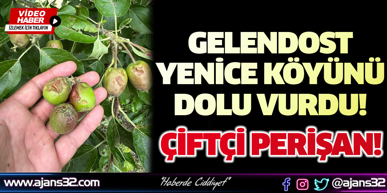 Gelendost Yenice Köyünü Dolu Vurdu