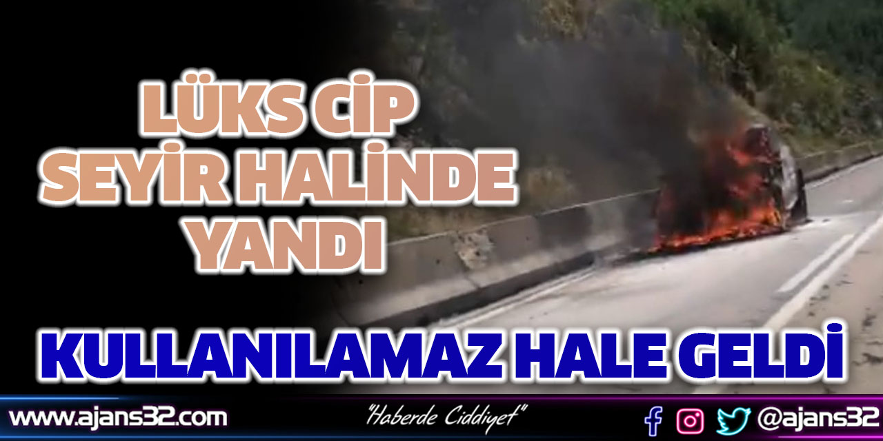 Seyir Halindeki Lüks Cip Kullanılamaz Hale Geldi