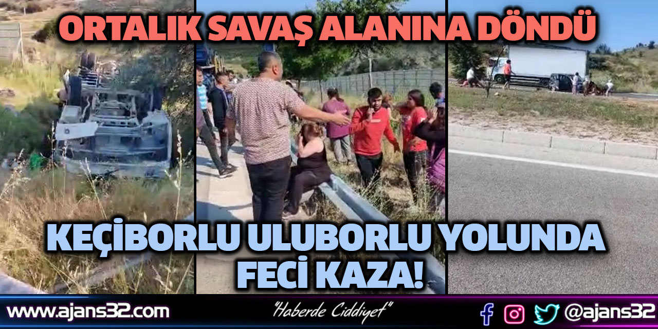 Keçiborlu Uluborlu Yolunda Feci Kaza!