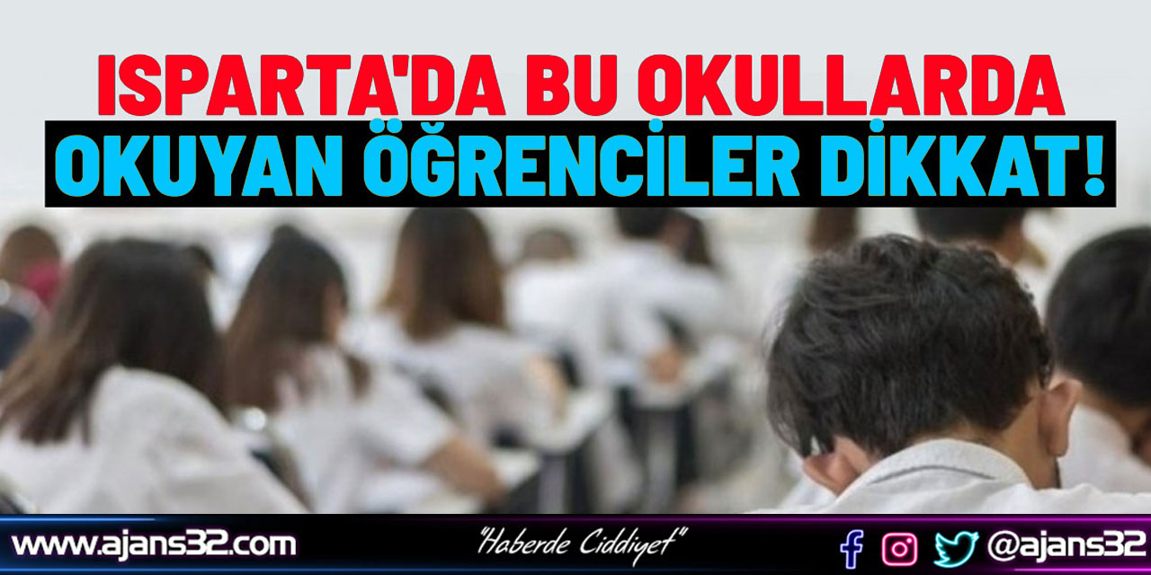 Bu Okullarda Okuyan Öğrenciler Dikkat!