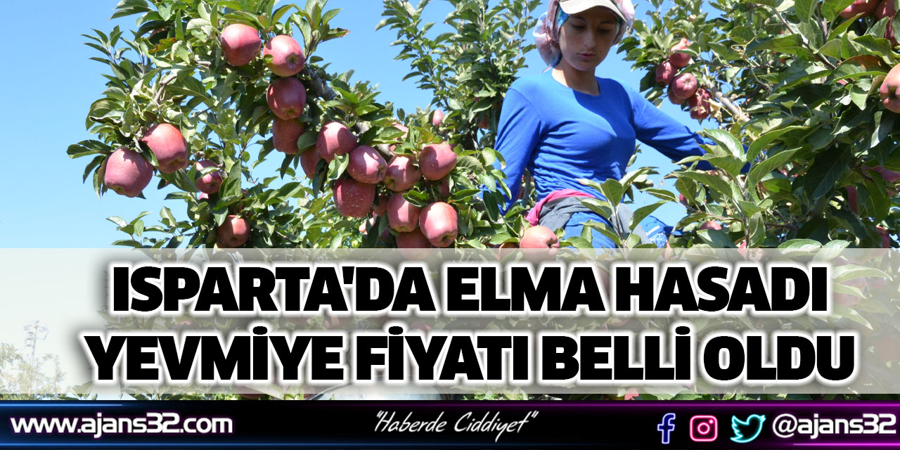 Isparta'da Elma Hasadı Yevmiye Fiyatı Belli Oldu