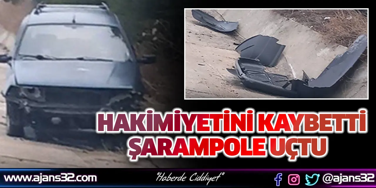 Hakimiyetini Kaybetti: Şarampole Uçtu