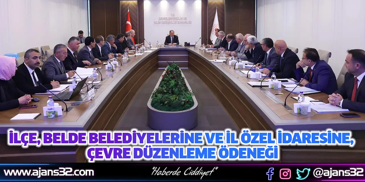 İlçe, Belde Belediyelerine ve İl Özel İdaresine, Çevre Düzenleme ödeneği