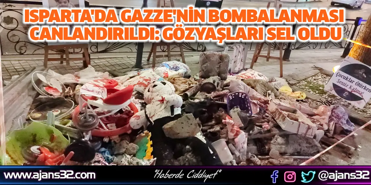 Isparta'da Gazze'nin Bombalanması Canlandırıldı