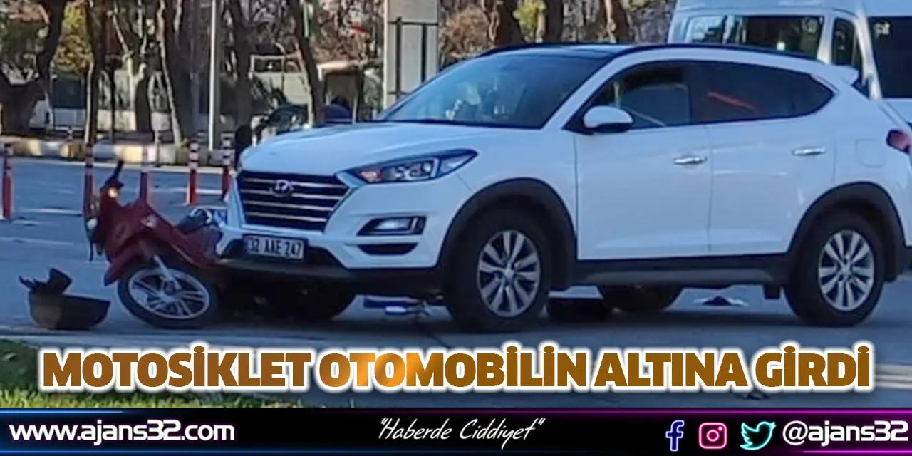 Motosiklet Otomobilin Altına Girdi