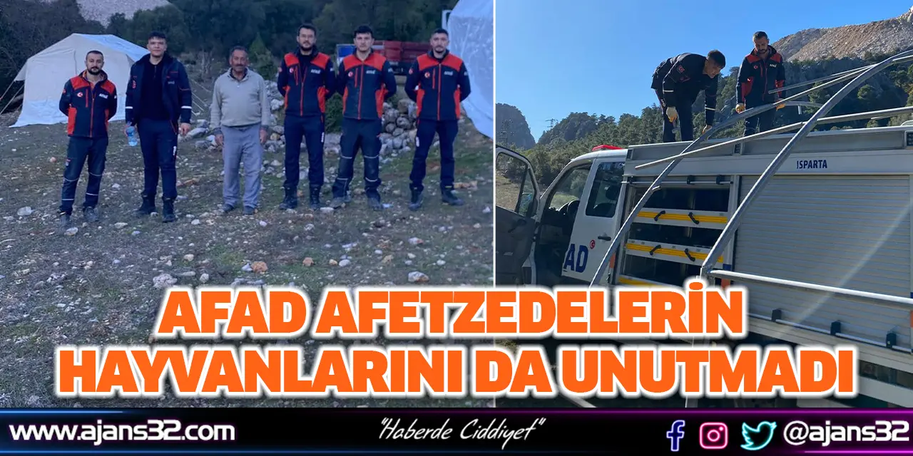 AFAD Afetzedelerin Hayvanlarını Da Unutmadı