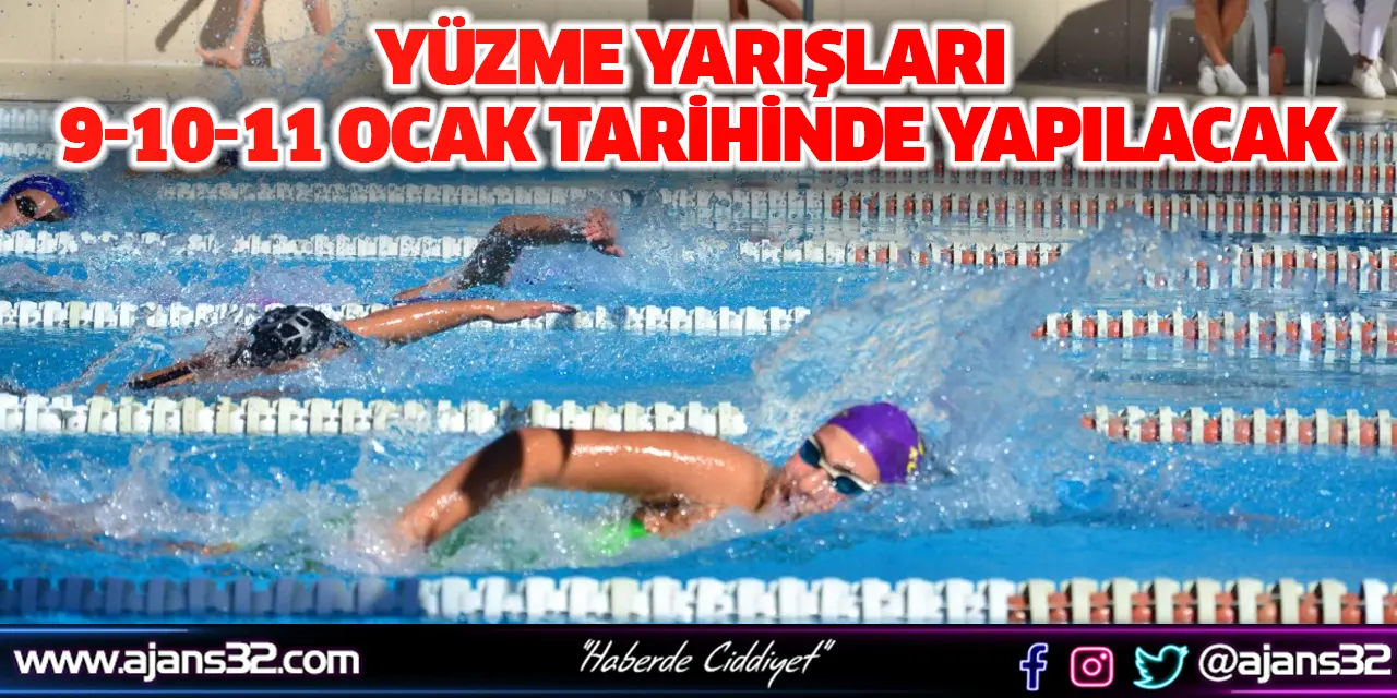 Yüzme Yarışları 9-10-11 Ocak Tarihinde Yapılacak