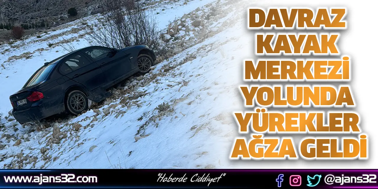 Davraz Kayak Merkezi Yolunda Yürekler Ağza Geldi