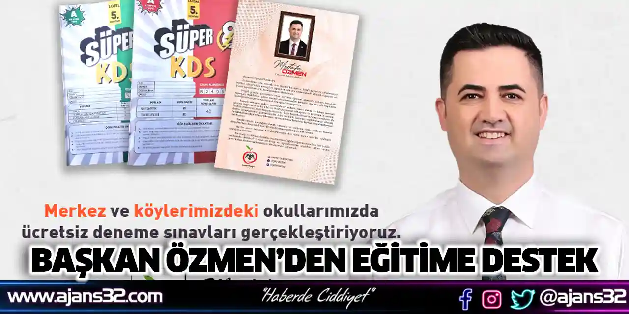 Başkan Özmen’den Eğitime Destek