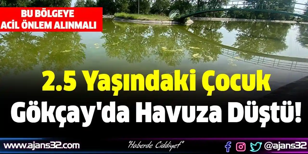 2.5 Yaşındaki Çocuk Gökçay'da Havuza Düştü!