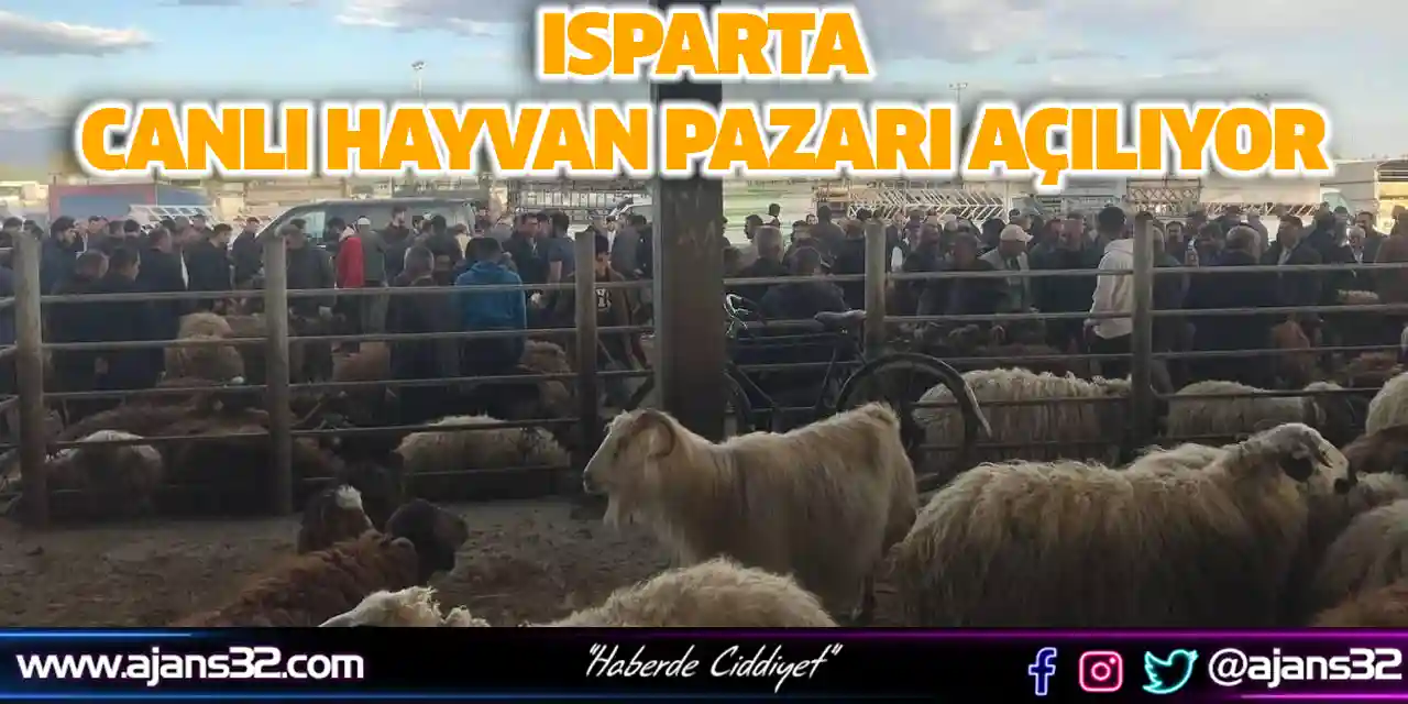 Isparta Canlı Hayvan Pazarı Açılıyor