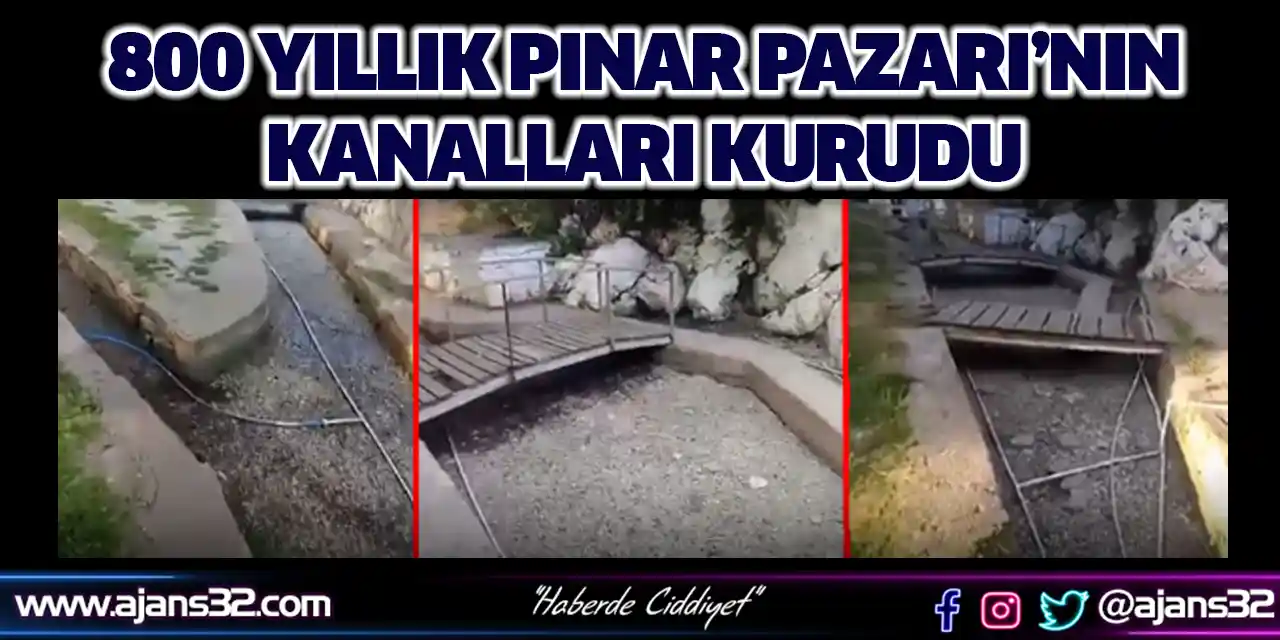 800 Yıllık Pınar Pazarı’nın Kanalları Kurudu