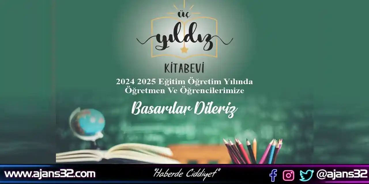 Üç Yıldız Kitap Evi’nden 2024-2025 Eğitim-Öğretim Yılı İçin Başarı Dileği Mesajı