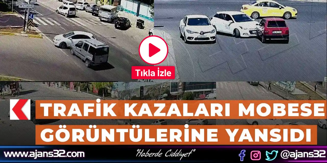 Isparta'da Mobese'ye Yansıyan Kazalar (Video)