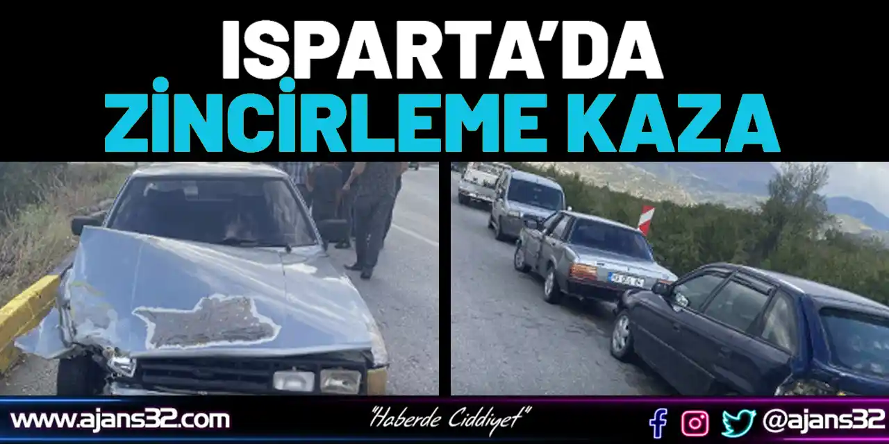 Isparta’da Zincirleme Kaza