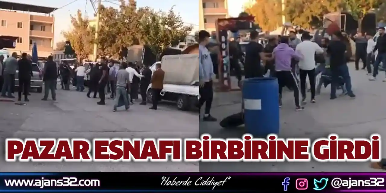 Pazar Esnafı Birbirine Girdi