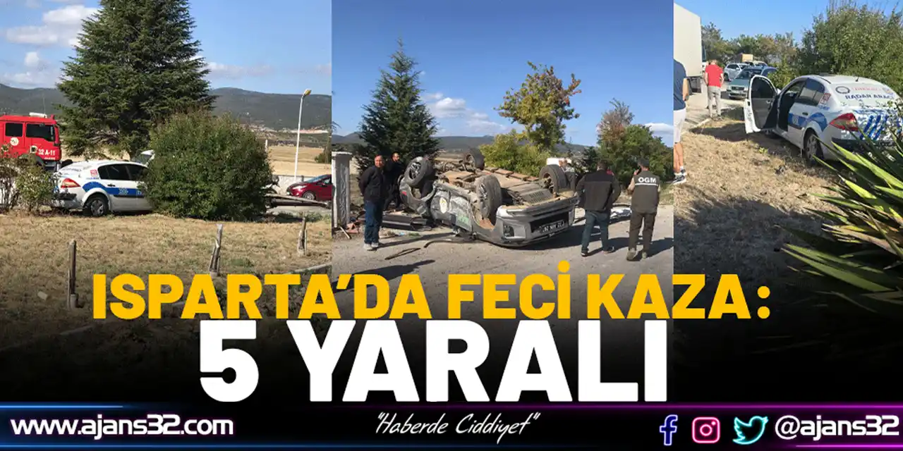 Isparta’da Zincirleme Kaza: 5 Yaralı