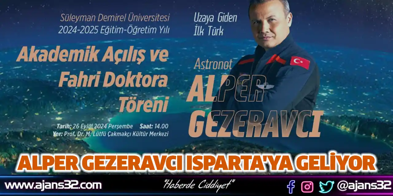 Alper Gezeravcı Isparta'ya Geliyor