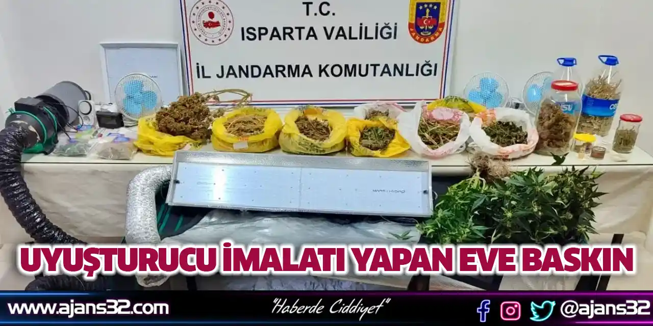 Uyuşturucu İmalatı Yapan Eve Baskın