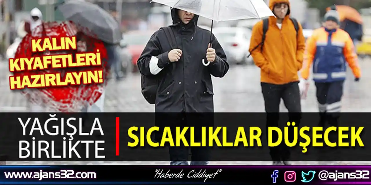 Isparta'da Hava Sıcaklıkları Yağışla Birlikte 8 / 10 Derece Düşecek