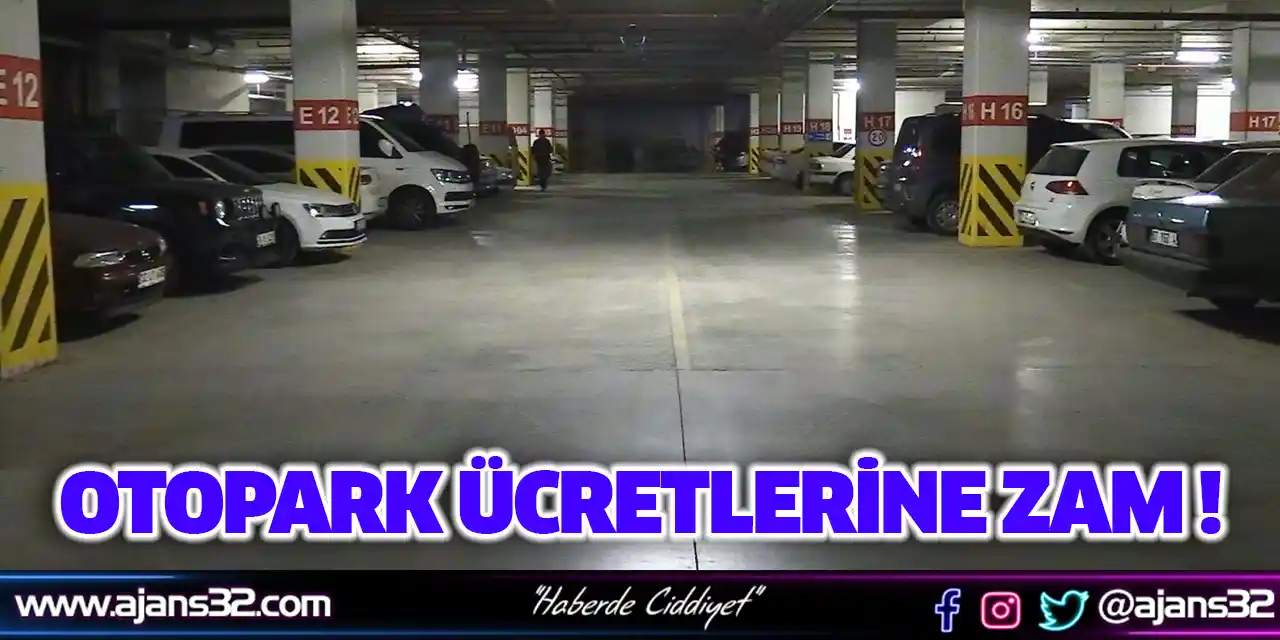 Otopark Ücretlerine ZAM !