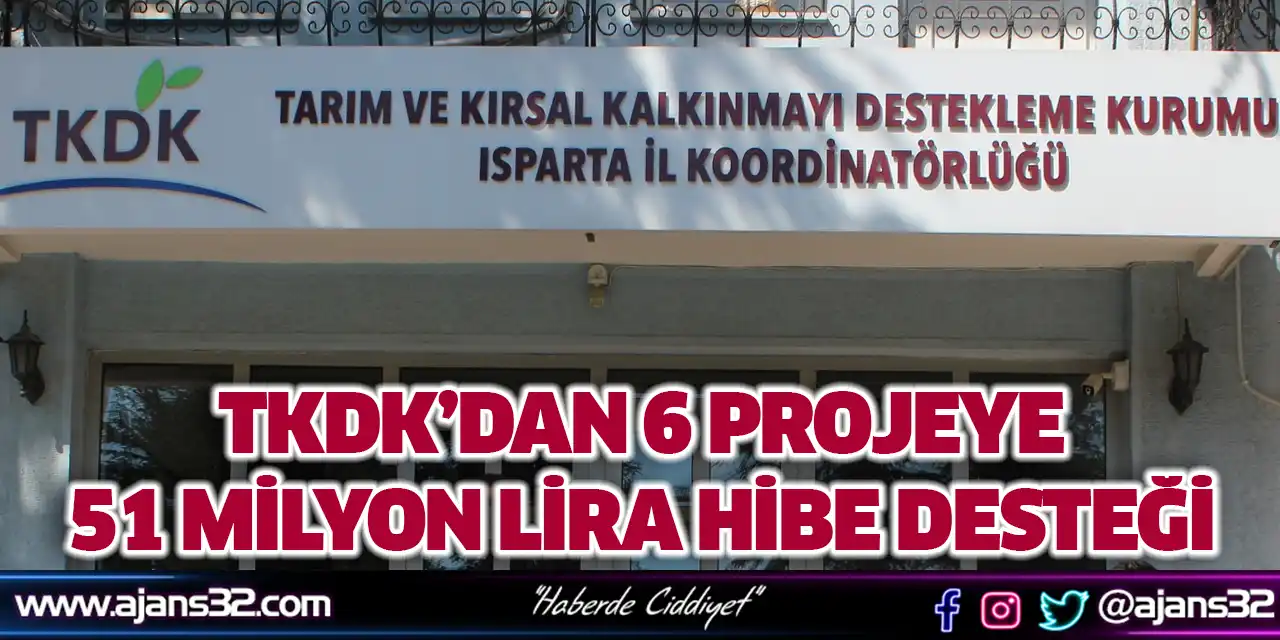 Tkdk’dan 6 Projeye 51 Milyon Lira Hibe Desteği