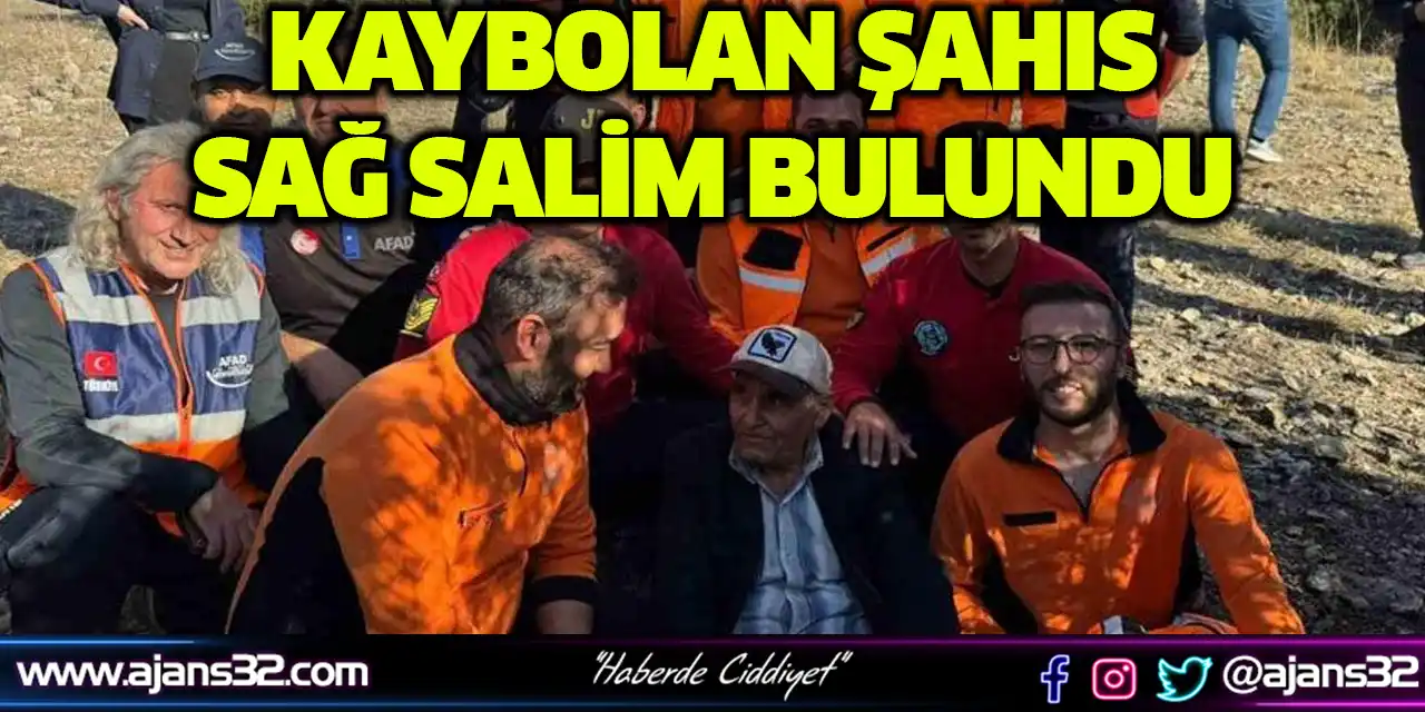 Kaybolan Şahıs Sağ Salim Bulundu