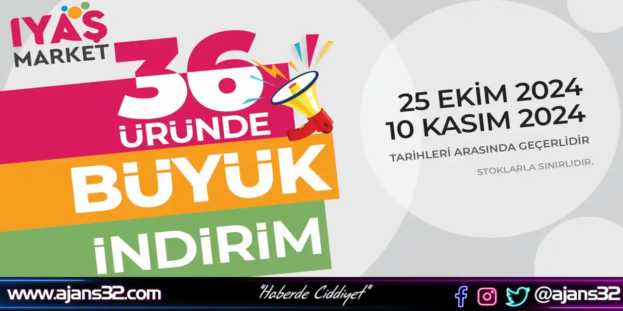 Iyaş Marketlerde 36 Üründe Büyük İndirim!