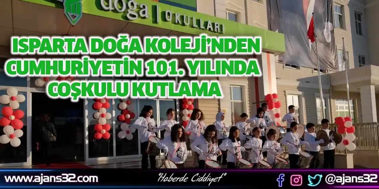 Isparta Doğa Koleji’nden Cumhuriyetin 101. Yılında Coşkulu Kutlama