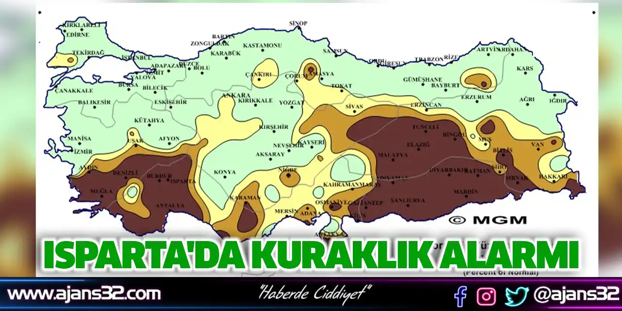 Isparta'da Kuraklık Alarmı