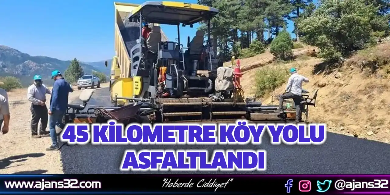 45 Kilometre Köy Yolu Asfaltlandı