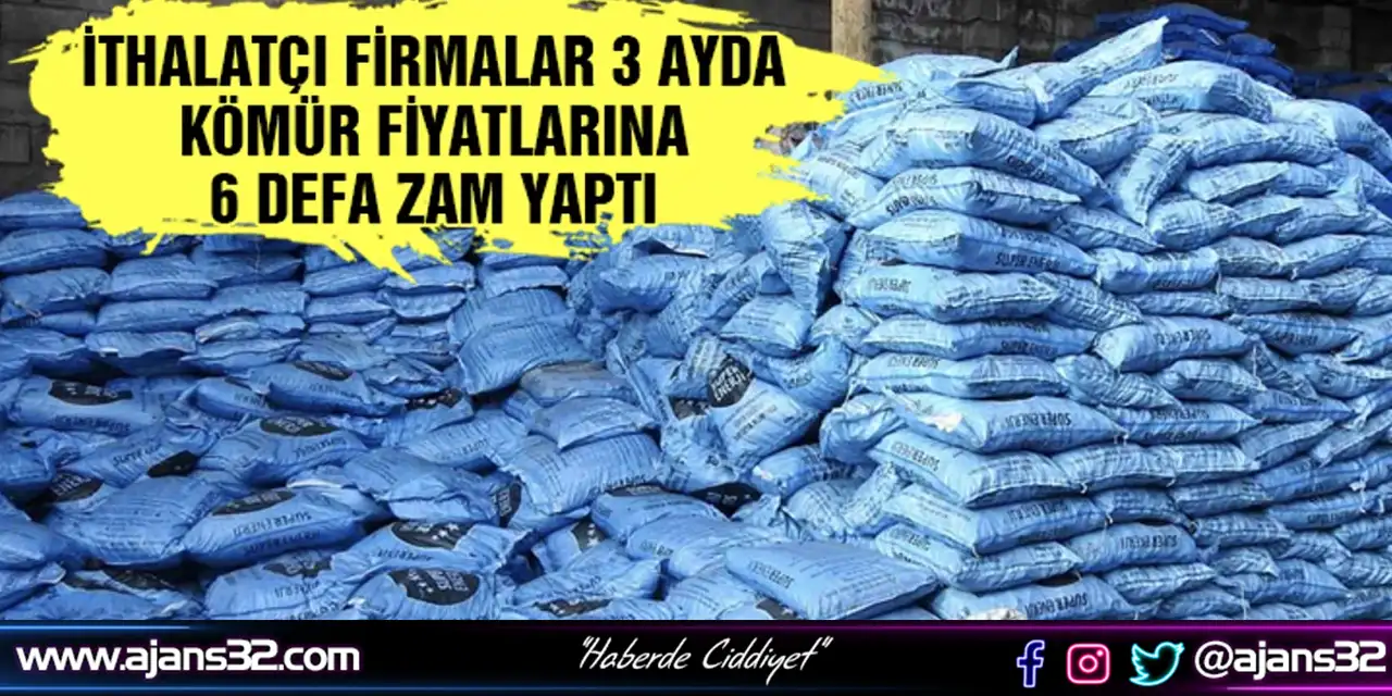 Kömür Fiyatlarına 3 Ayda 6 Zam