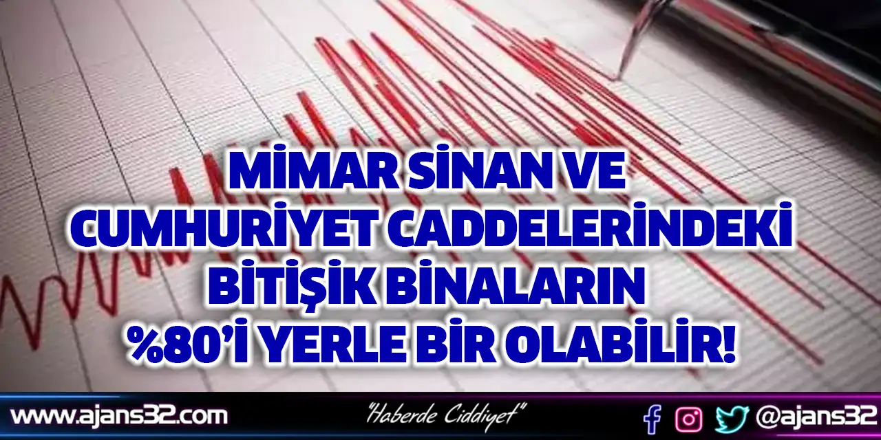 Mimar Sinan Ve Cumhuriyet Caddelerindeki Bitişik Binaların %80’i Yerle Bir Olabilir!