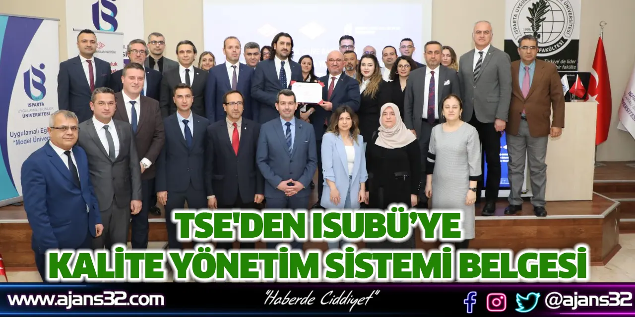 TSE'den ISUBÜ’ye Kalite Yönetim Sistemi Belgesi