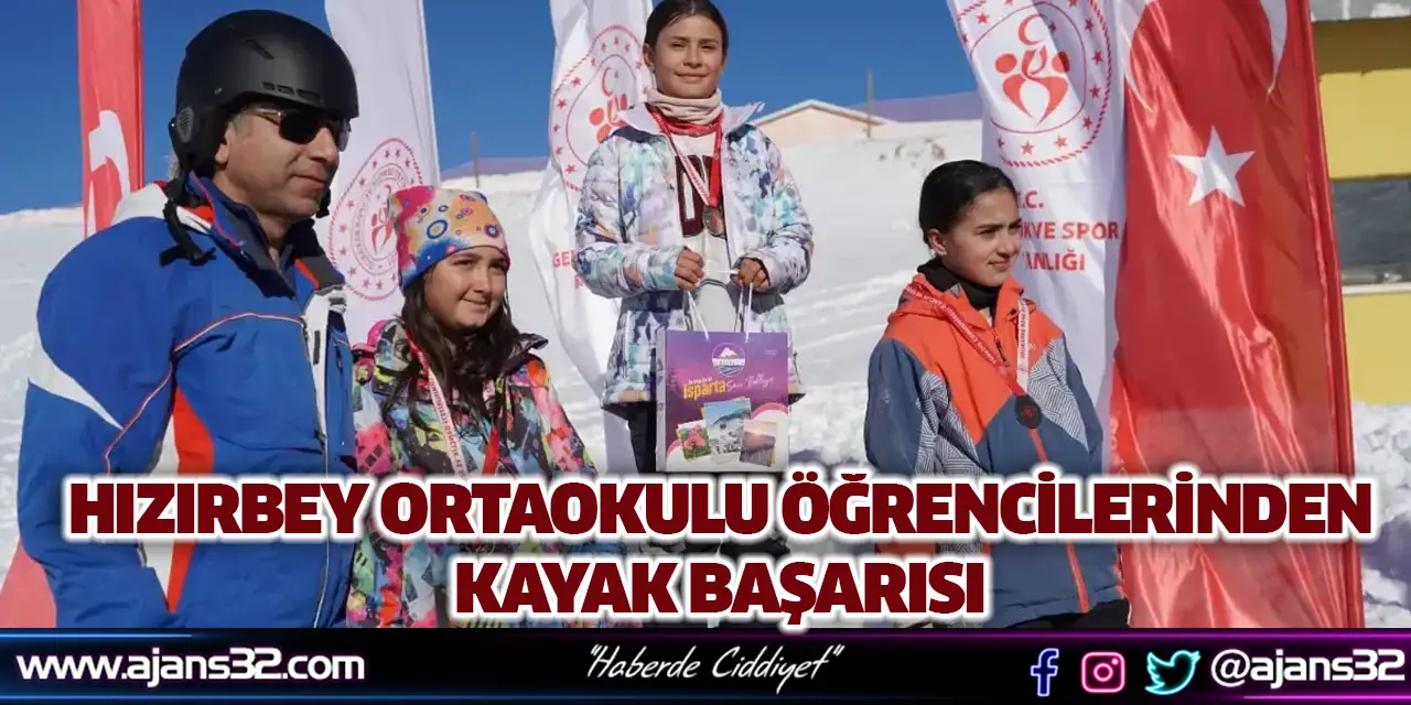 Hızırbey Ortaokulu Öğrencilerinden Kayak Başarısı