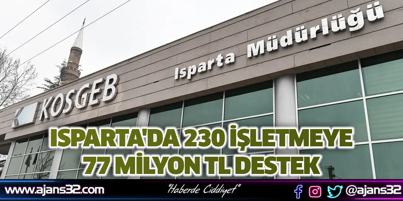 Isparta'da 230 İşletmeye 77 Milyon TL Destek